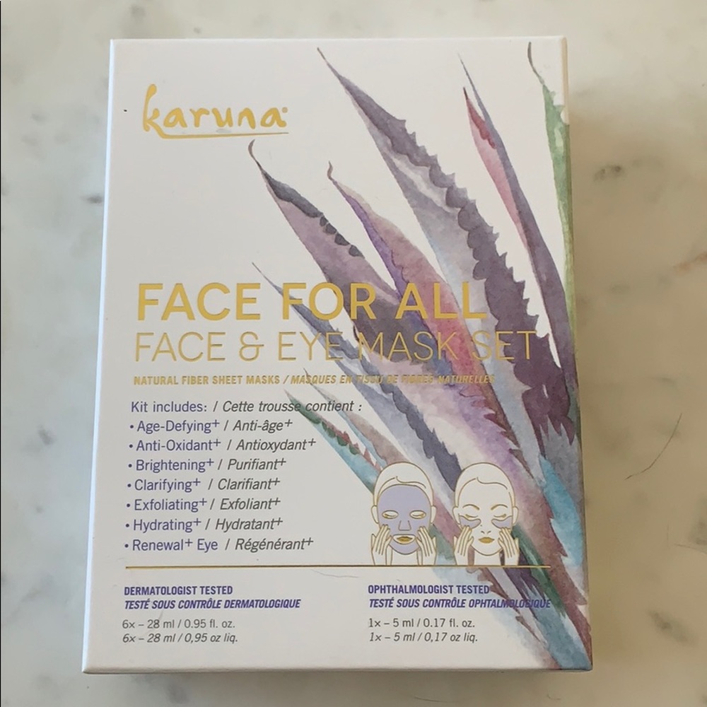 Karuna Face For All- Face and Eye Mask Set NIB